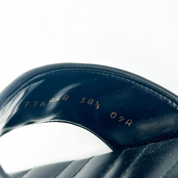 Gucci GG Marmont Matelassé Quilted Chevron Sandals EU 38.5 US 8.5 - Picture 12 of 14